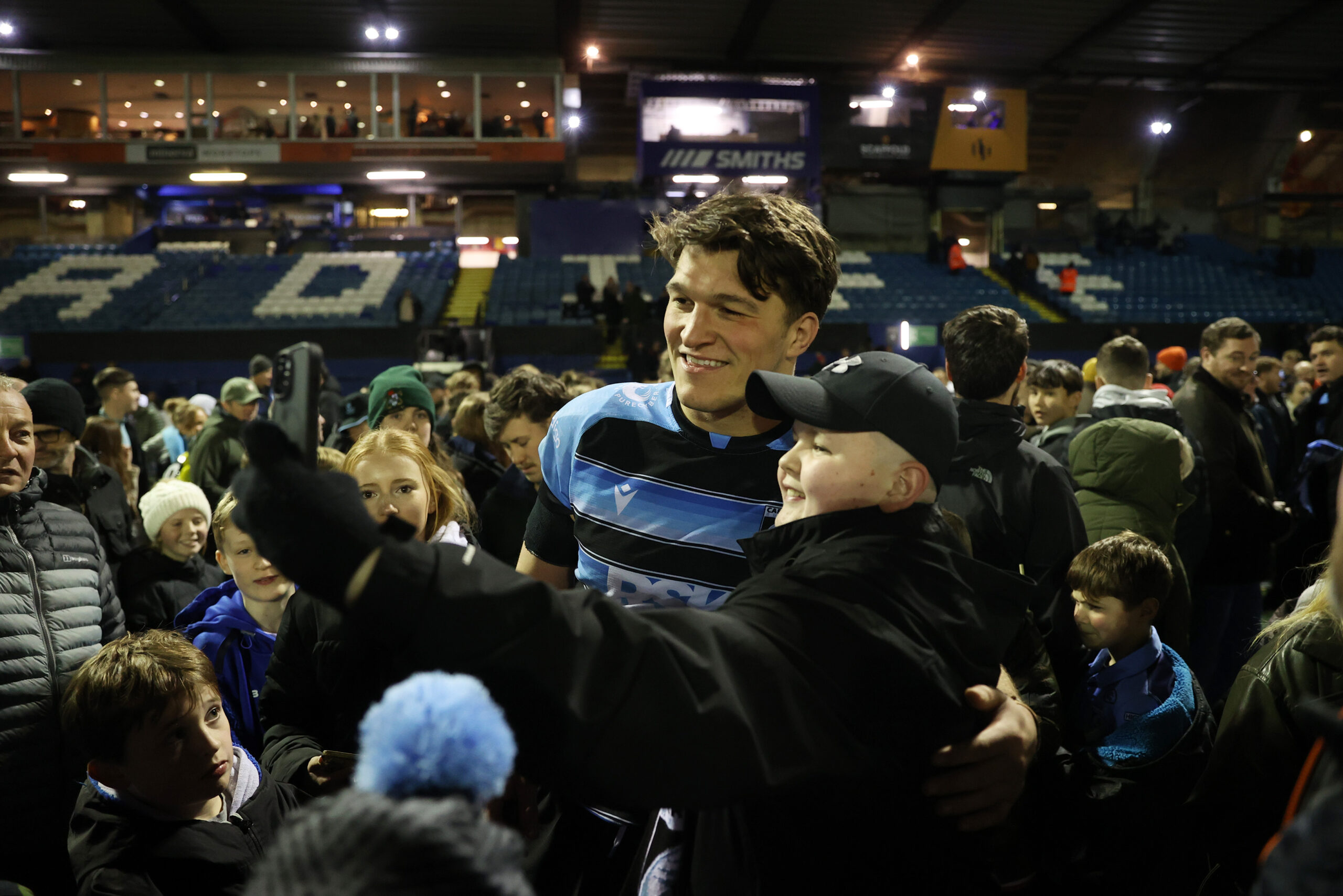 Teddy Williams with supporters