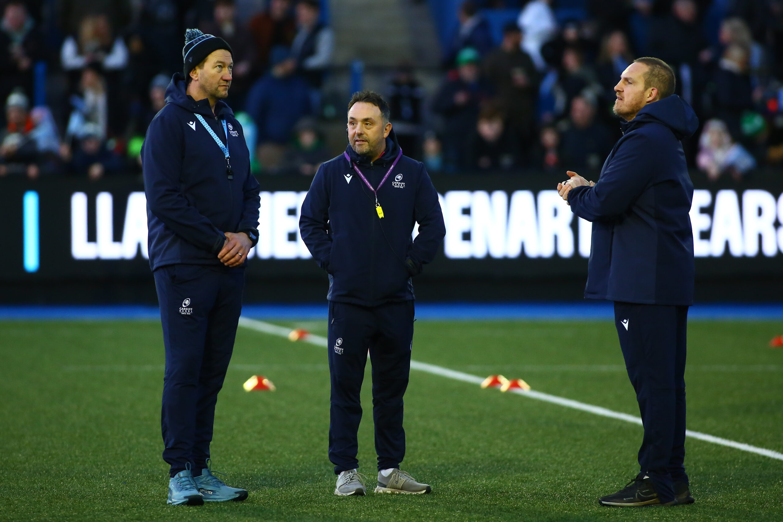 Van Zyl and the Cardiff coaches